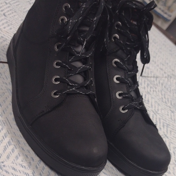 Harley-Davidson Black High-Top Lace-Up Boots  Sneakers with Orange Logo main image 10